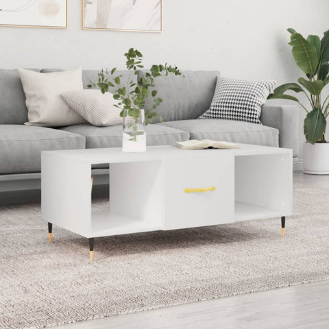 vidaXL Coffee Table White 102x50x40 cm Engineered Wood