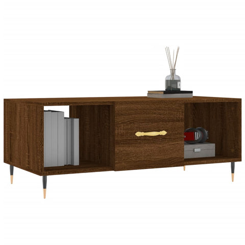 vidaXL Coffee Table Brown Oak 102x50x40 cm Engineered Wood