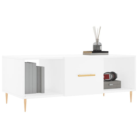 vidaXL Coffee Table White 102x50x40 cm Engineered Wood