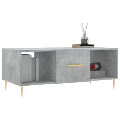 vidaXL Coffee Table Concrete Grey 102x50x40 cm Engineered Wood