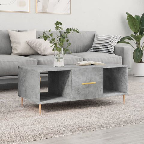 vidaXL Coffee Table Concrete Grey 102x50x40 cm Engineered Wood