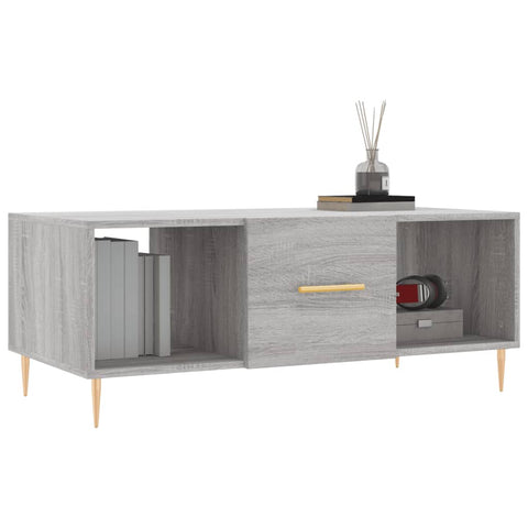vidaXL Coffee Table Grey Sonoma 102x50x40 cm Engineered Wood