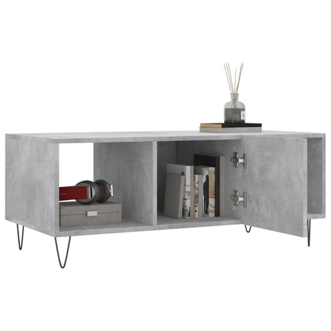 vidaXL Coffee Table Concrete Grey 102x50x40 cm Engineered Wood