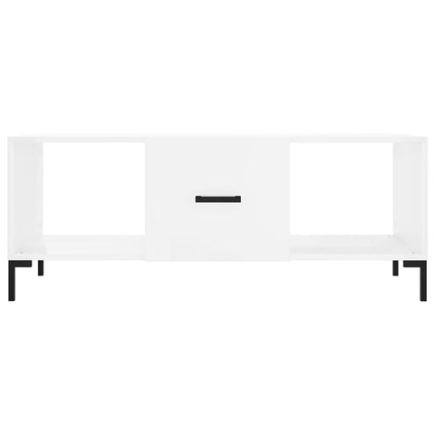 vidaXL Coffee Table High Gloss White 102x50x40 cm Engineered Wood