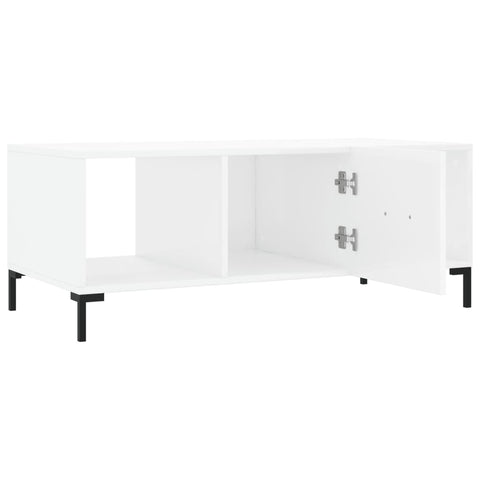vidaXL Coffee Table High Gloss White 102x50x40 cm Engineered Wood