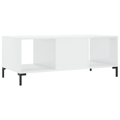 vidaXL Coffee Table High Gloss White 102x50x40 cm Engineered Wood