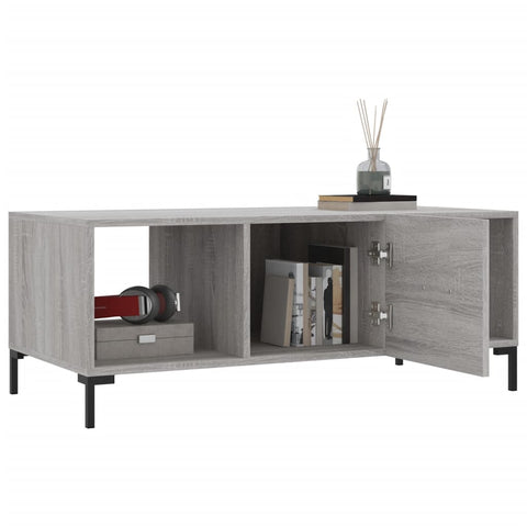 vidaXL Coffee Table Grey Sonoma 102x50x40 cm Engineered Wood
