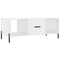 vidaXL Coffee Table High Gloss White 102x50x40 cm Engineered Wood