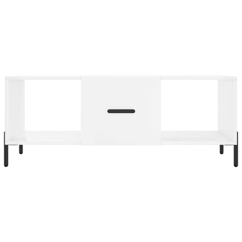 vidaXL Coffee Table High Gloss White 102x50x40 cm Engineered Wood
