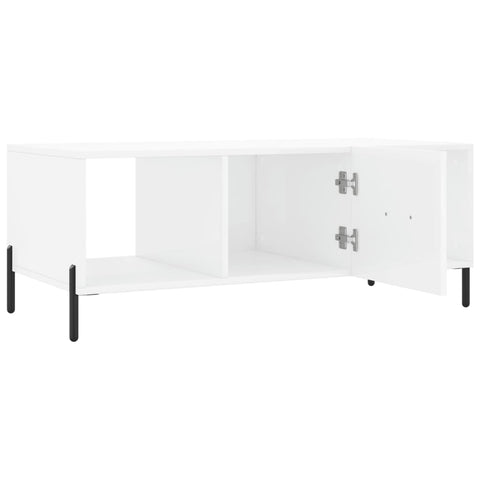 vidaXL Coffee Table High Gloss White 102x50x40 cm Engineered Wood