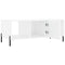 vidaXL Coffee Table High Gloss White 102x50x40 cm Engineered Wood