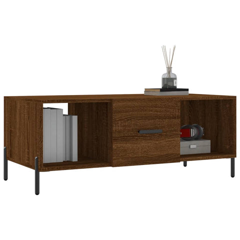 vidaXL Coffee Table Brown Oak 102x50x40 cm Engineered Wood