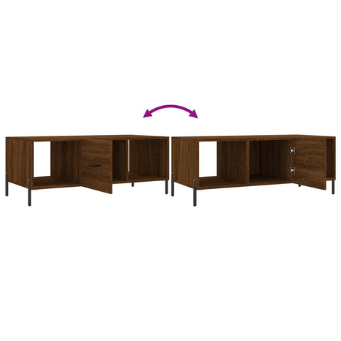 vidaXL Coffee Table Brown Oak 102x50x40 cm Engineered Wood