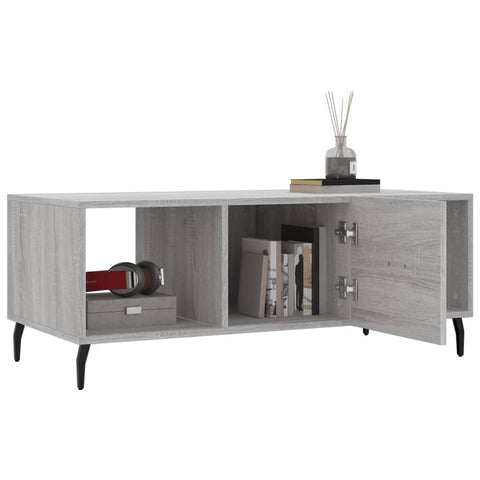 vidaXL Coffee Table Grey Sonoma 102x50x40 cm Engineered Wood
