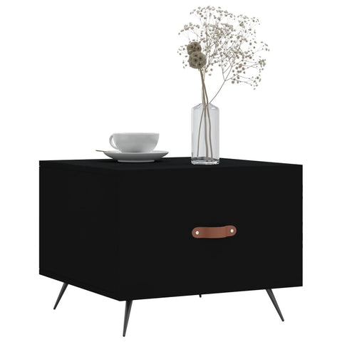 vidaXL Coffee Table Black 50x50x40 cm Engineered Wood