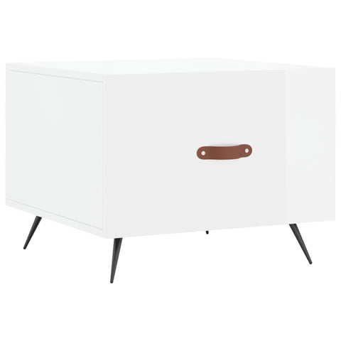 vidaXL Coffee Table High Gloss White 50x50x40 cm Engineered Wood