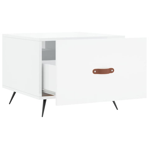 vidaXL Coffee Table High Gloss White 50x50x40 cm Engineered Wood