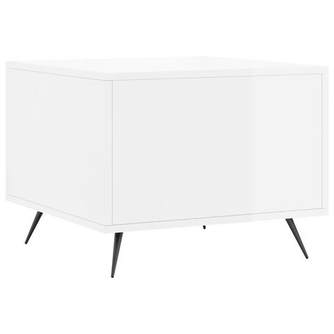 vidaXL Coffee Table High Gloss White 50x50x40 cm Engineered Wood
