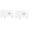 vidaXL Coffee Tables 2pcs High Gloss White 50x50x40 cm Engineered Wood