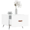 vidaXL Coffee Tables 2pcs High Gloss White 50x50x40 cm Engineered Wood