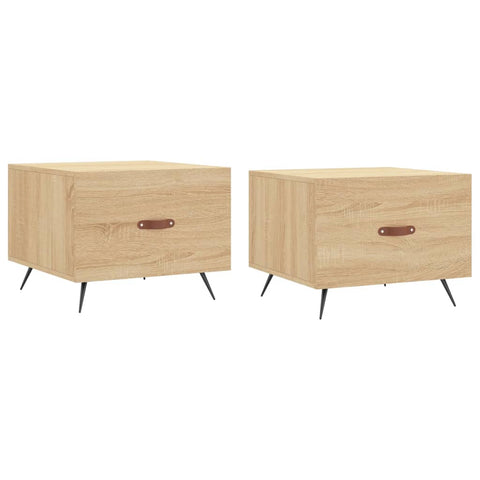 vidaXL Coffee Tables 2 pcs Sonoma Oak 50x50x40 cm Engineered Wood