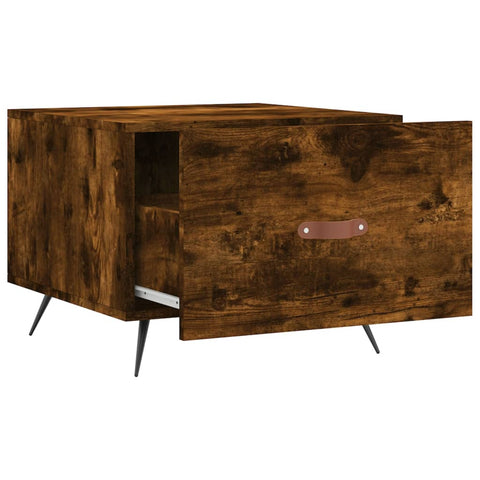 vidaXL Coffee Table Smoked Oak 50x50x40 cm Engineered Wood