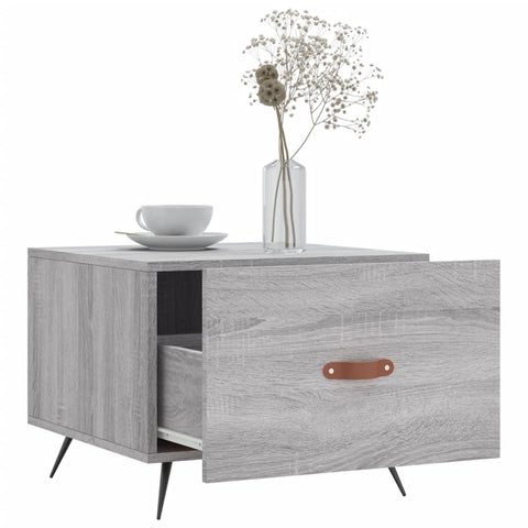 vidaXL Coffee Table Grey Sonoma 50x50x40 cm Engineered Wood