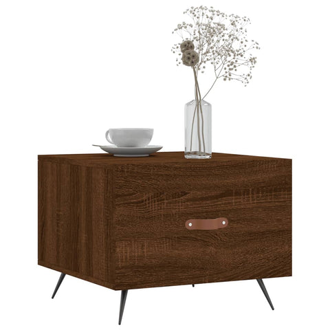 vidaXL Coffee Table Brown Oak 50x50x40 cm Engineered Wood