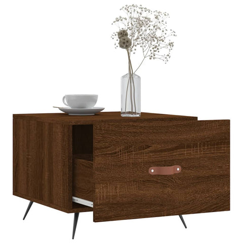 vidaXL Coffee Table Brown Oak 50x50x40 cm Engineered Wood