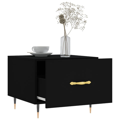 vidaXL Coffee Tables 2 pcs Black 50x50x40 cm Engineered Wood