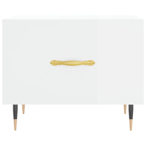 vidaXL Coffee Table High Gloss White 50x50x40 cm Engineered Wood