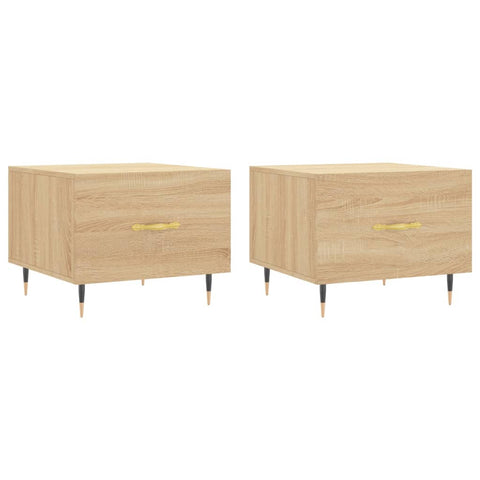 vidaXL Coffee Tables 2 pcs Sonoma Oak 50x50x40 cm Engineered Wood