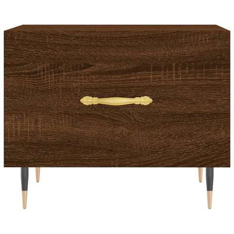 vidaXL Coffee Table Brown Oak 50x50x40 cm Engineered Wood