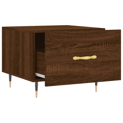 vidaXL Coffee Table Brown Oak 50x50x40 cm Engineered Wood