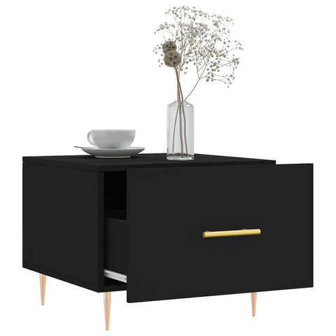 vidaXL Coffee Tables 2 pcs Black 50x50x40 cm Engineered Wood