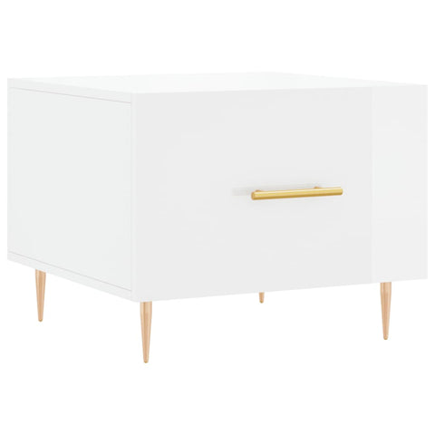 vidaXL Coffee Table High Gloss White 50x50x40 cm Engineered Wood