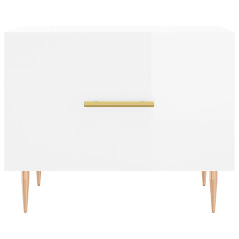 vidaXL Coffee Tables 2pcs High Gloss White 50x50x40 cm Engineered Wood
