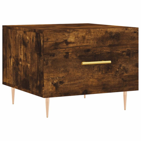 vidaXL Coffee Table Smoked Oak 50x50x40 cm Engineered Wood