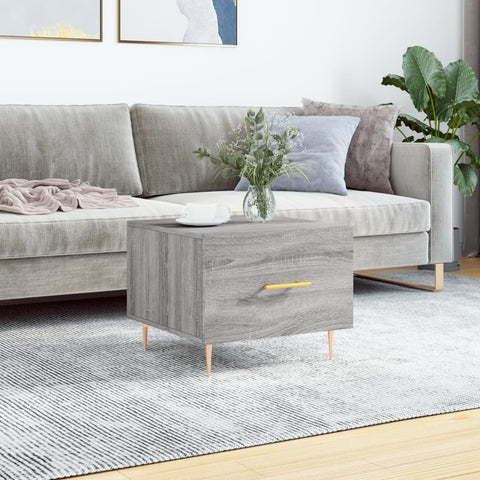 vidaXL Coffee Table Grey Sonoma 50x50x40 cm Engineered Wood