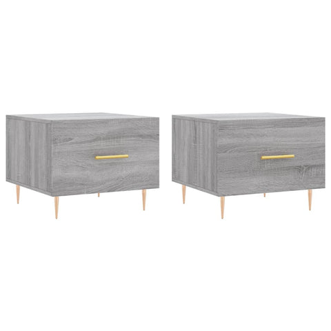 vidaXL Coffee Tables 2 pcs Grey Sonoma 50x50x40 cm Engineered Wood