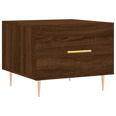 vidaXL Coffee Table Brown Oak 50x50x40 cm Engineered Wood