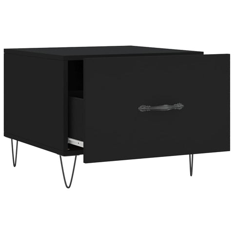vidaXL Coffee Table Black 50x50x40 cm Engineered Wood
