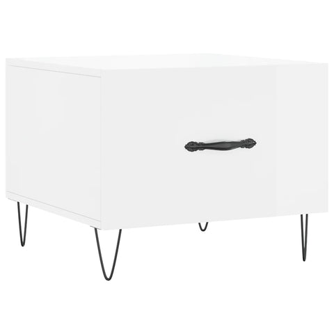 vidaXL Coffee Table High Gloss White 50x50x40 cm Engineered Wood