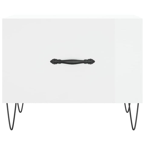 vidaXL Coffee Table High Gloss White 50x50x40 cm Engineered Wood