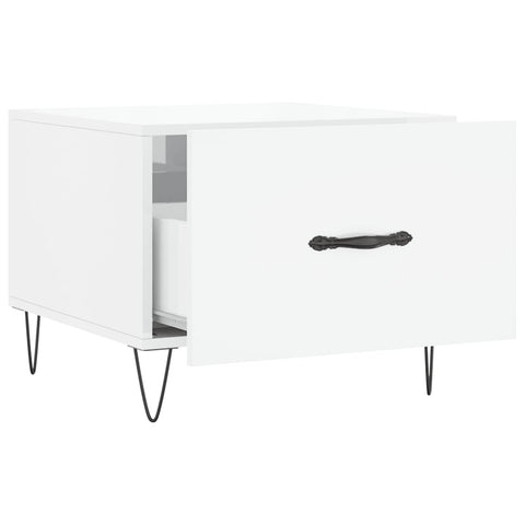 vidaXL Coffee Table High Gloss White 50x50x40 cm Engineered Wood