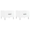 vidaXL Coffee Tables 2pcs High Gloss White 50x50x40 cm Engineered Wood