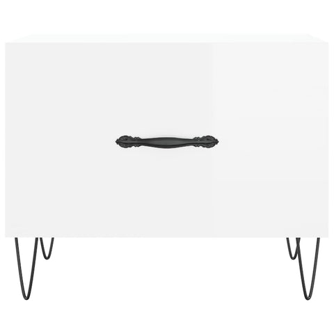 vidaXL Coffee Tables 2pcs High Gloss White 50x50x40 cm Engineered Wood
