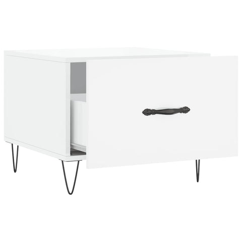 vidaXL Coffee Tables 2pcs High Gloss White 50x50x40 cm Engineered Wood