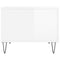 vidaXL Coffee Tables 2pcs High Gloss White 50x50x40 cm Engineered Wood