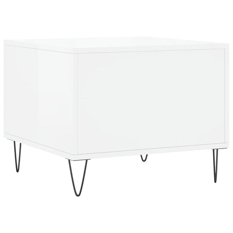 vidaXL Coffee Tables 2pcs High Gloss White 50x50x40 cm Engineered Wood